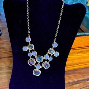 EUC Vintage Napier Gold Plated Double Y Necklace Lilac/Purple